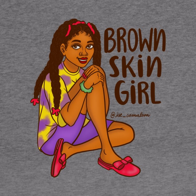 Brown skin girl by @isedrawing